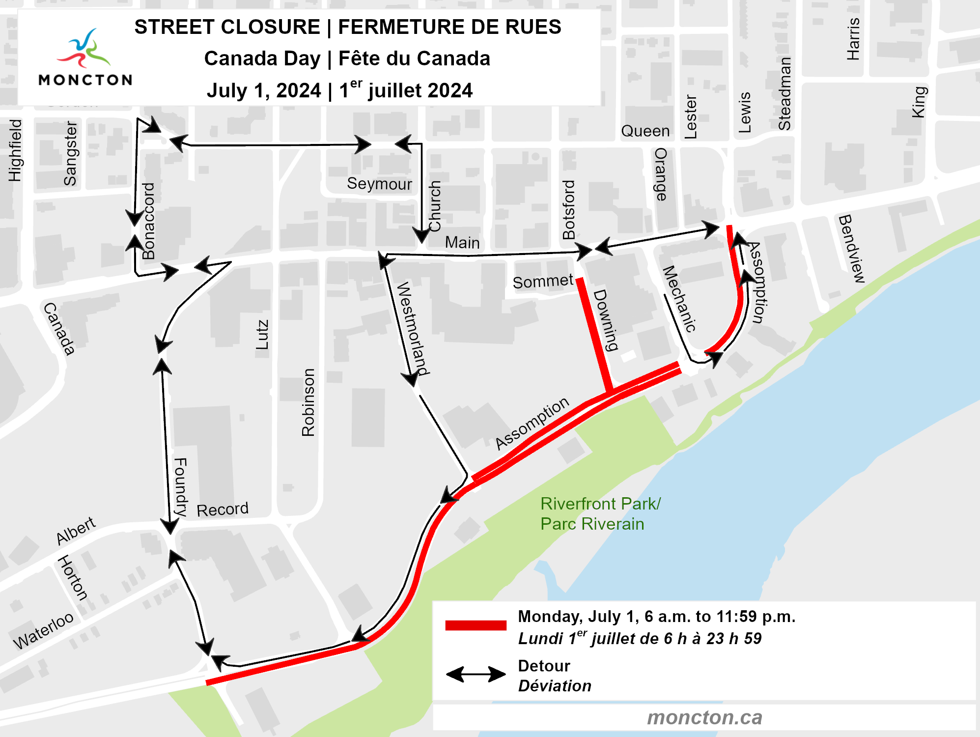 Street closure map