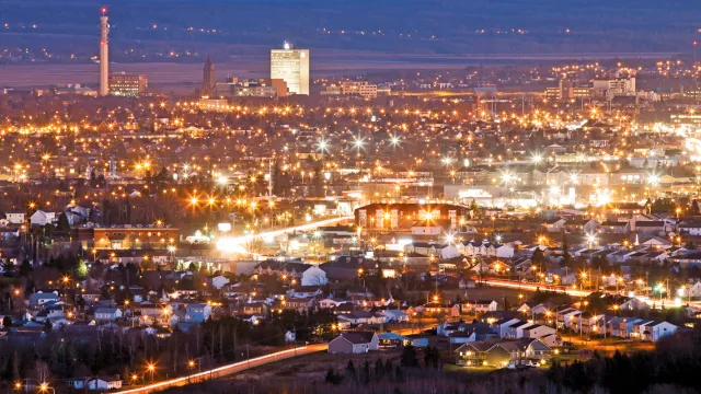 Moncton City - Blue sky, lights