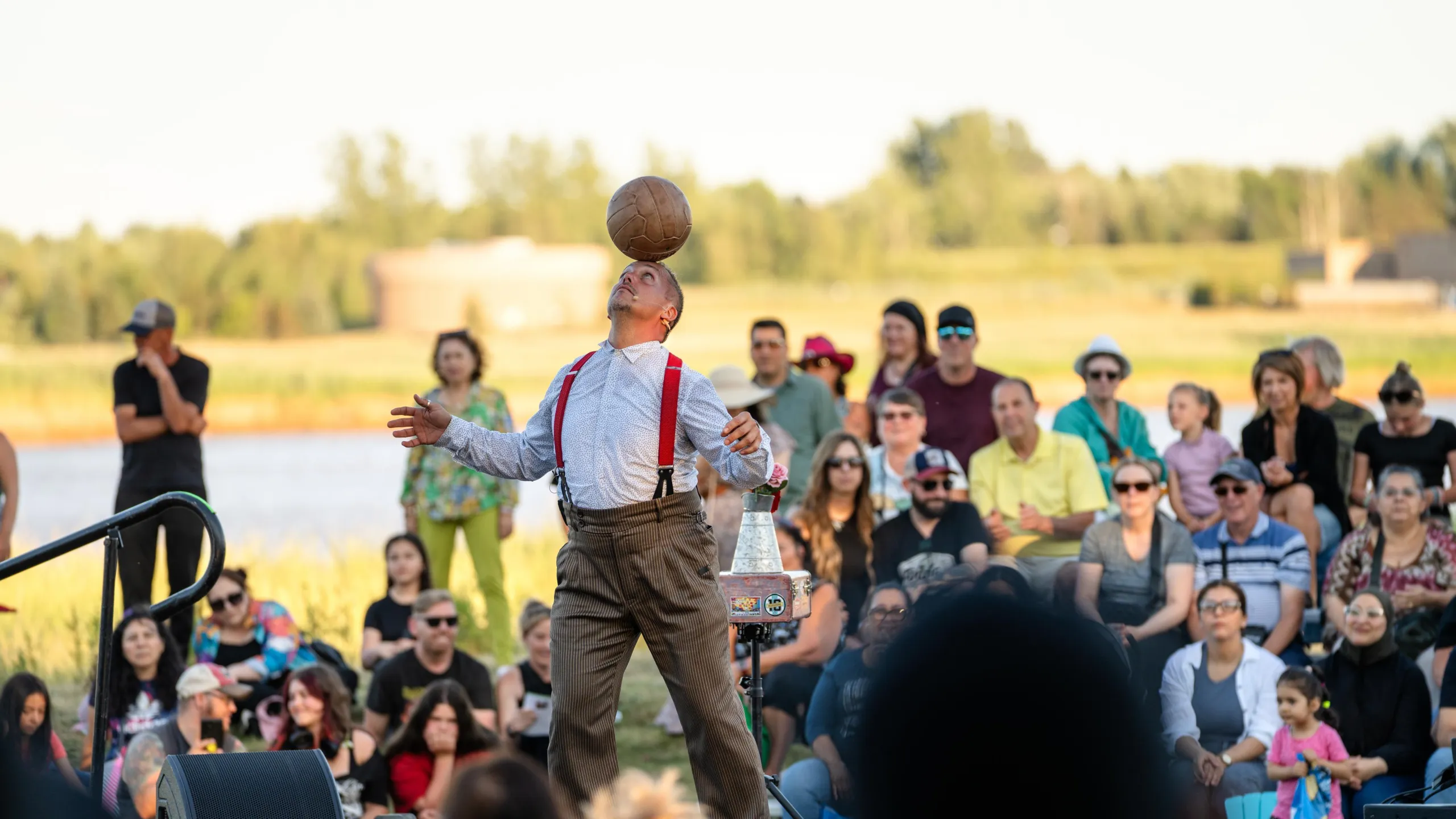 a man juggling