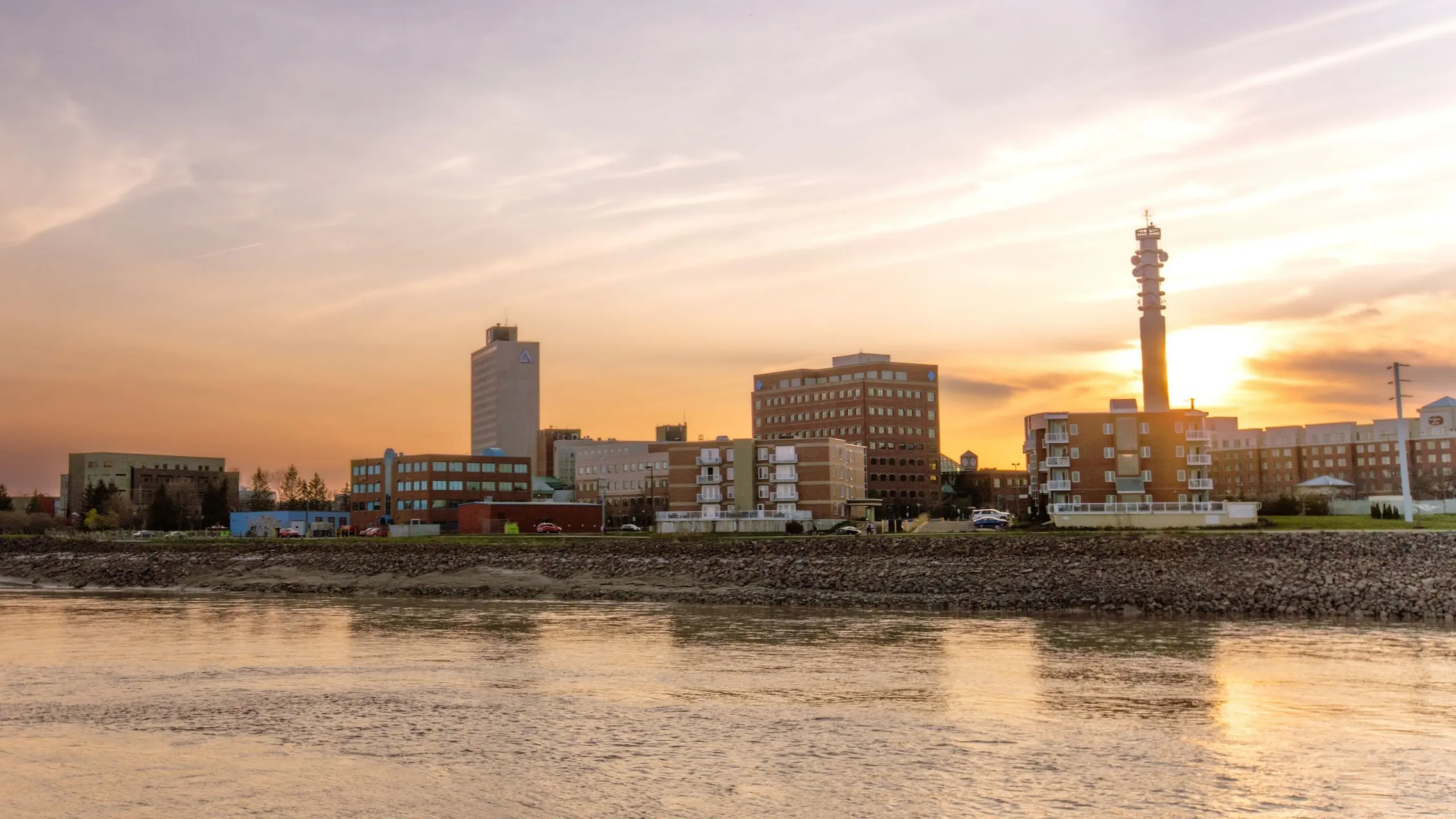 Moncton riverfront skyline