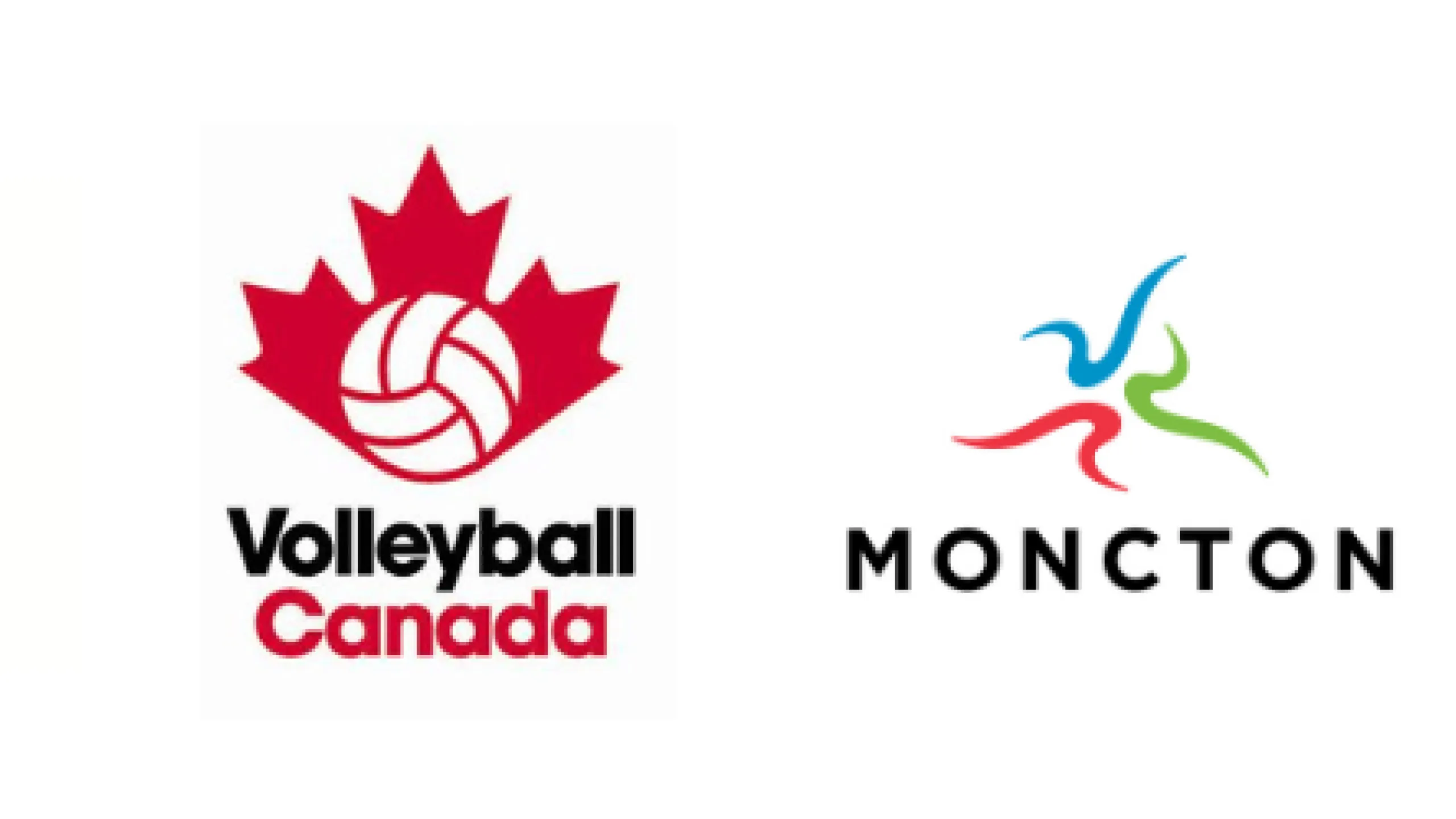 LOGOS: NORCECA, Volleyball Canada, City of Moncton, Volleyball New Brunswick